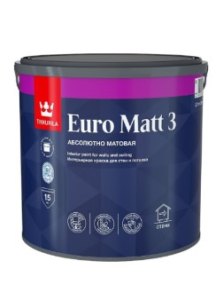 Краска ВД интерьерная EURO MATT 3 С гл/мат 9л "Tikkurila"