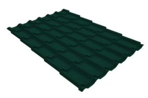 Металлочерепица СуперМонтеррей 2250х1180х0,4мм RAL 6005 (зеленый)