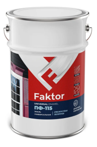 Эмаль FAKTOR ПФ-115 белая, банка 6 кг