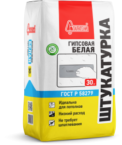 Штукатурка гипсовая Старатели белая, 30 кг