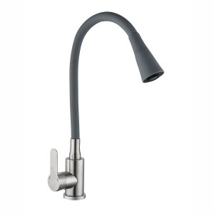Смеситель д/кухни шар. с силиконовым изливом Садко серый 577032 нерж.сталь АНТЕЙ