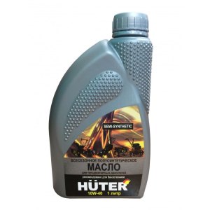 Масло моторное 10W-40 полусинтетическое для четырёхтактных двигателей, для техники Huter, 1л. 73/8/1