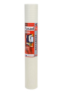 Сетка стеклотканевая фасадная (рядовая) FasadPro2000, 4х5 мм, 1х50 м, 2000 Н, ГОСТ Р 55225-2017, А