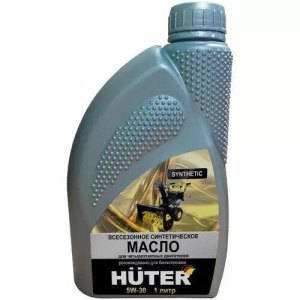 Масло моторное 5W-30 синтетическое для четырёхтактных двигателей, для техники Huter, 1 л.