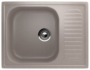 Мойка композит.Ulgran U-202 ПРЯМОУГОЛЬНАЯ 302 песочный 640*490*210  с сифоном