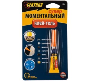 Клей Секунда ГЕЛЬ (3 гр), на блистер-карте (403-111) (04.1.12)