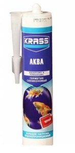 Герметик силиконовый KRASS для аквариумов (Аква) Черный 300мл ЛС