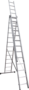 Лестница алюминиевая трёхсекционная ЛА 3х13 ступеней Новая Высота NV 1230