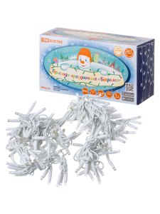 Гирлянда светодиод Бахрома 2х1м152 LED 3000К бел. шнур, посл. подкл, IP65 250В TDM
