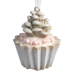 Украшение ёлочное Кексик 3,5х3,5х5 см полирезина 78155
