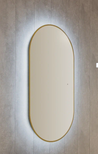 Зеркало LED "Вива - Золото/Viva-GOLD ТХ" 600х1200 (бесконтактный сенсор,гор/вер ) зеркало