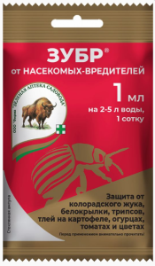 Ср-во защиты от вред. Зубр от кол. жука амп.1 мл пакет ЗАС / 200