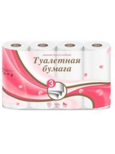 Бумага туалетная Вейро 8шт трехсл. 5с38NN