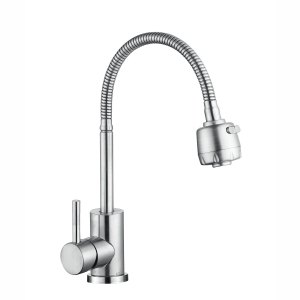 Смеситель д/кухни шар. с гибким изливом 2-х реж.аэратор Парма нерж.сталь 587025 АНТЕЙ