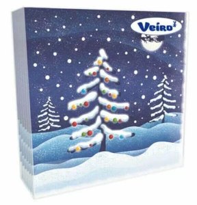 Салфетки бумажные Вейро 20л трехслойные 33П3