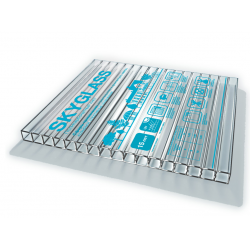 Поликарбонат Сотовый SGLASS прозрач 4мм х 2,1х 6м Стандарт  Р- 0,58/м2