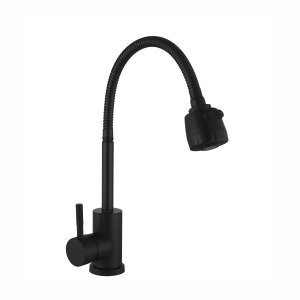 Смеситель д/кухни шар. с гибким изливом 2-х реж.аэратор Парма нерж.сталь черный 587027 АНТЕЙ