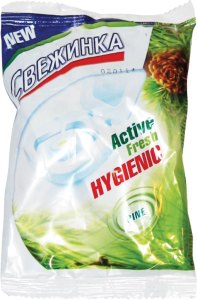 Освежитель  для унитаза WC 30гр Лес  в п/эт корзина  Свежинка