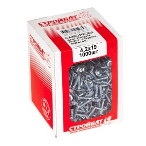 Саморезы для тонк. пластин с буром 4,2x19 белый цинк 1000 шт