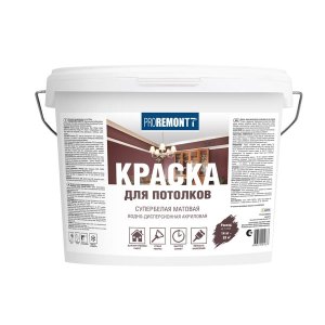 Краска для потолков PROREMONTT супербелая Л-С 14 кг