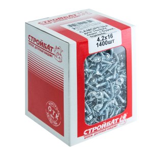 Саморезы для тонк. пластин с буром 4,2x16 белый цинк 1400 шт