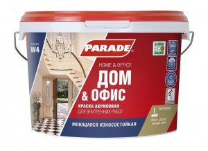 Краска акрил. PARADE W4 Дом & Офис база С 2,5л Россия
