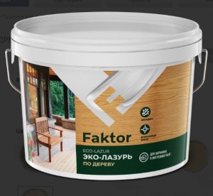 Эко-лазурь FAKTOR для древесины бесцветная, ведро 2,7 кг