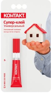 Супер-клей "КОНТАКТ" Универсальный, 3 г, бл., арт. КМ 120-Б03, шоу-бокс