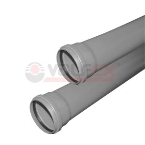 Труба OPTIMA ф 50 с раструбом =1 м, вн.канализ.толщ.ст.1.5 VALFEX