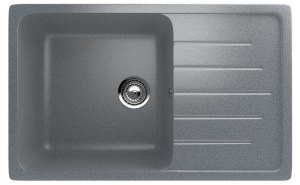 Мойка композит.Ulgran U-400 ПРЯМОУГОЛЬНАЯ 309 темно-серый 750*500*220  с сифоном