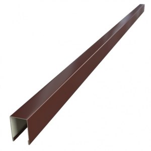 Планка завершающая П-образная 2000*20*20*20мм ПЭ (RAL 8017 (коричневый))