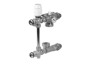 Насосно-смесительный узел с термоголовкой, без насоса, монтажная длина насоса 130 мм VALFEX