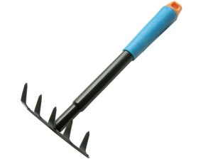 Грабли мини 263мм синия пласт.ручка 77061