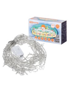 Гирлянда светодиод Занавес 1,5х1,5 м 168LED белый тёплый 8 реж. IP20 TDM