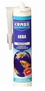 Герметик силиконовый KRASS для аквариумов (Аква) Черный 300мл ЛС