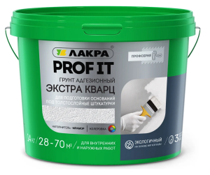 Грунт адгезионный Экстра Кварц Лакра PROF IT 14кг