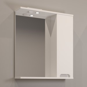 Зеркало-шкаф "Vesta 60" №3 белый глянец Pur-клей