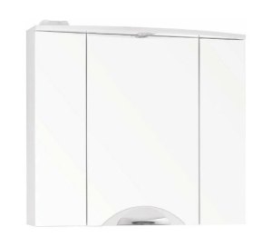 Зеркало-шкаф Жасмин-2 800/С (700*800*154) БЕЛЫЙ  люкс