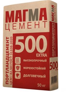 Цемент Магма М500 ЦЕМ I 42.5 Н, 50 кг