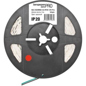 !Лента светодиодная Navigator 71437 NLS-3528R60-4.8-IP20-12В-Pro R5 4.8 Вт/м (упак.5 м)