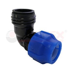 Отвод ПНД компр. с наруж. резьбой 20х1/2" (Valfex)