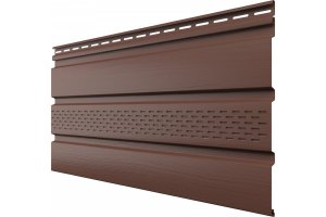 Софит ТН ОПТИМА, частично перфорированный, каштан (коричневый), 3м