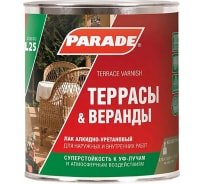 Лак алкидно-уретановый PARADE L25 Террасы & Веранды Глянцев. 0,75л Россия