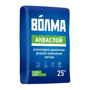Штукатурка цементная ВОЛМА АКВАСЛОЙ легкая, 25 кг