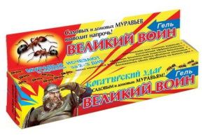 Ср-во защиты от вред. Великий Воин 45гр Гель от муравьёв шприц желтый ВХ /60