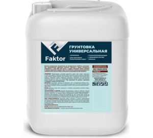Грунтовка FAKTOR универсальная акриловая, канистра 5 кг