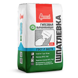 Шпатлёвка гипсовая Старатели выравнивающая белая, 20 кг