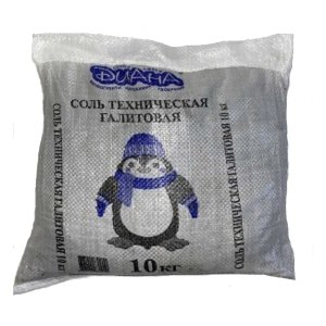 Акция_Реагент Соль техническая Диана 25 кг галитовая пакет