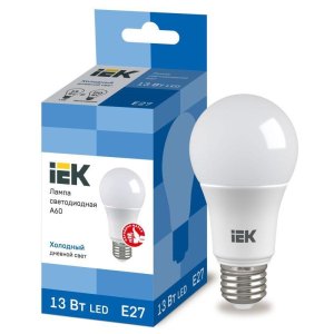 Лампа светодиодная IEK ECO A60 13Вт 230В 6500К E27