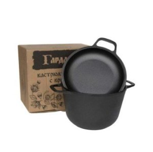 Кастрюля Биол Гардарика 4л чугун с крышкой-сковородой 1304-4 
